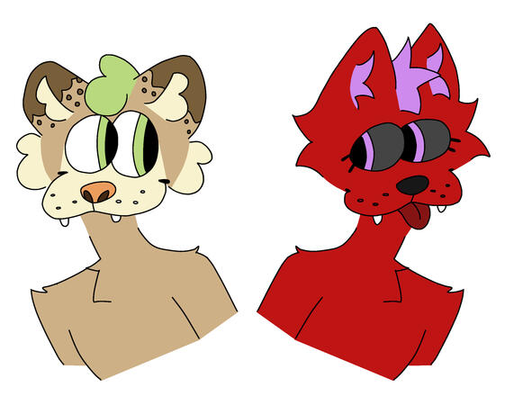 Flat Coloured Bust - $10